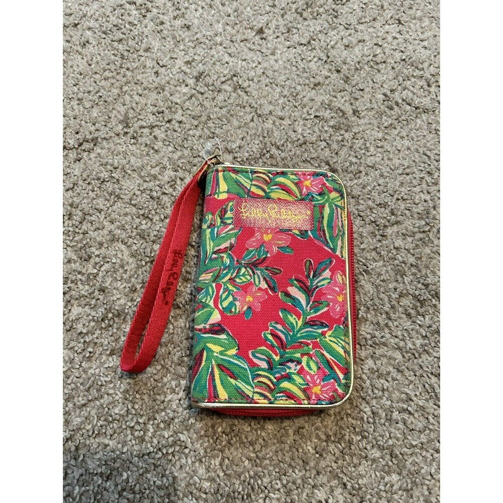 Lilly Pulitzer Drop Me A‎ Line Jungle Tumble  Wallet Wristlet Multicolor
